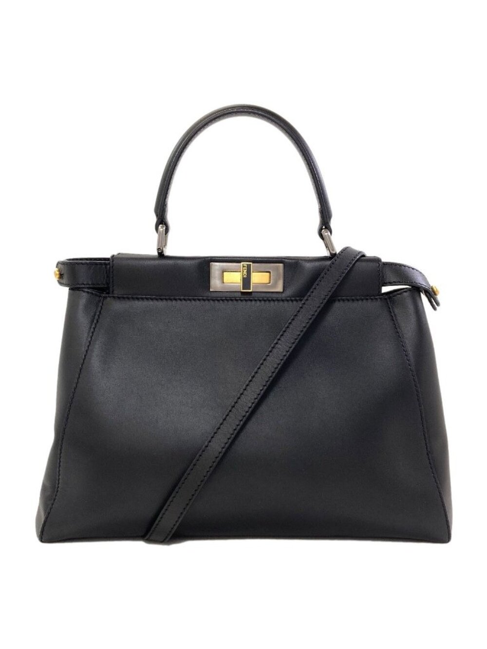 Fendi Peekaboo 2-Way Tote Bag Leather